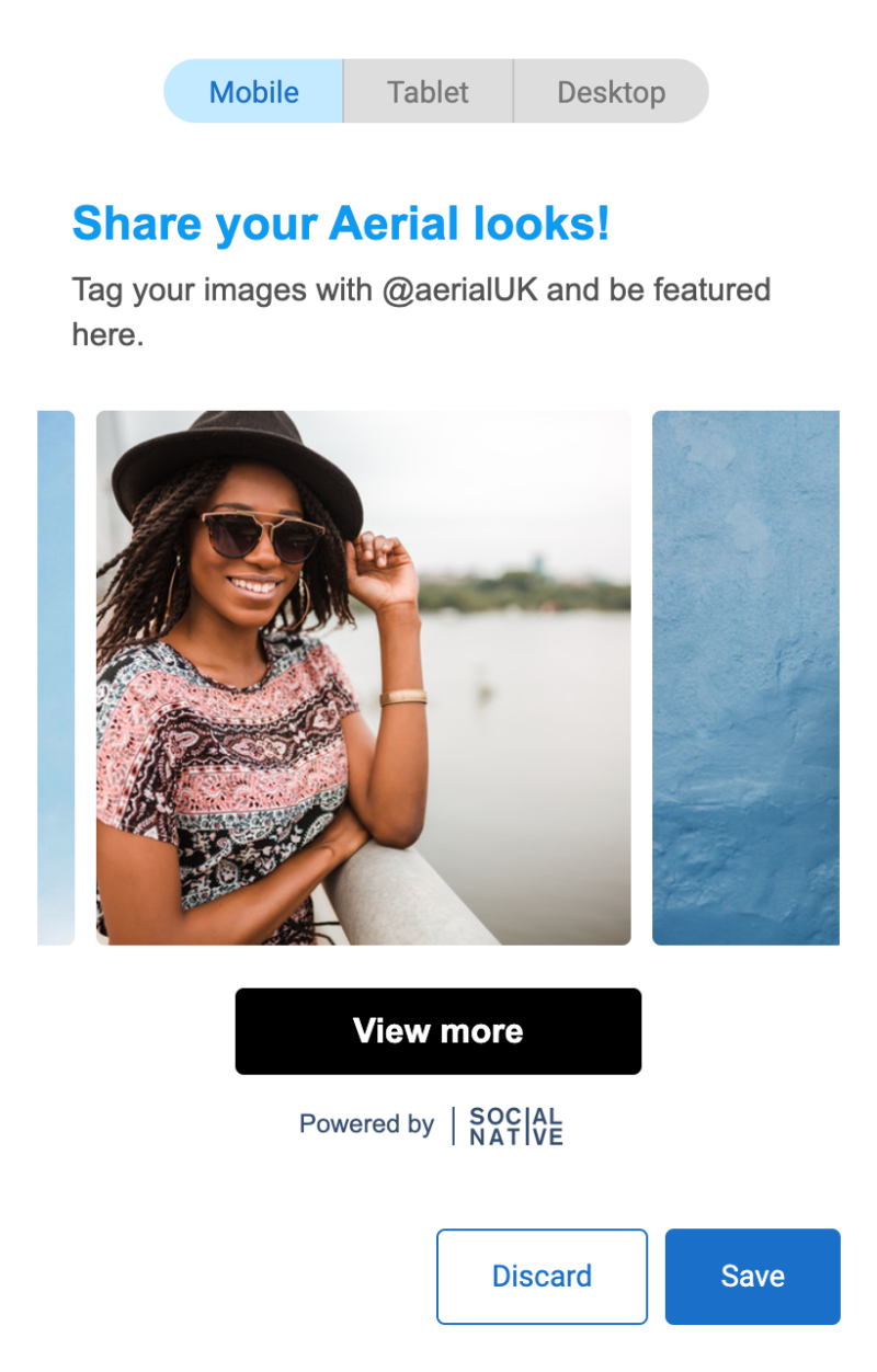 Shoppable Galleries UGC Social Native